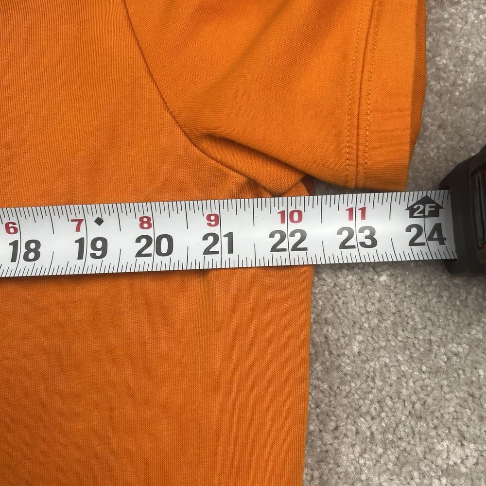 Mens Size Large Nike Dri-Fit Performance Active Wear Breathable Orange Tee Shirt - Picture 6 of 8